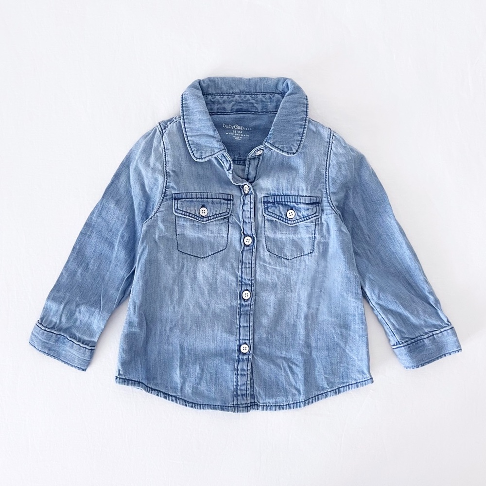 Babygap denim button-up shirt